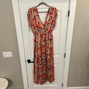Callie Satin Floral Maxi Dress